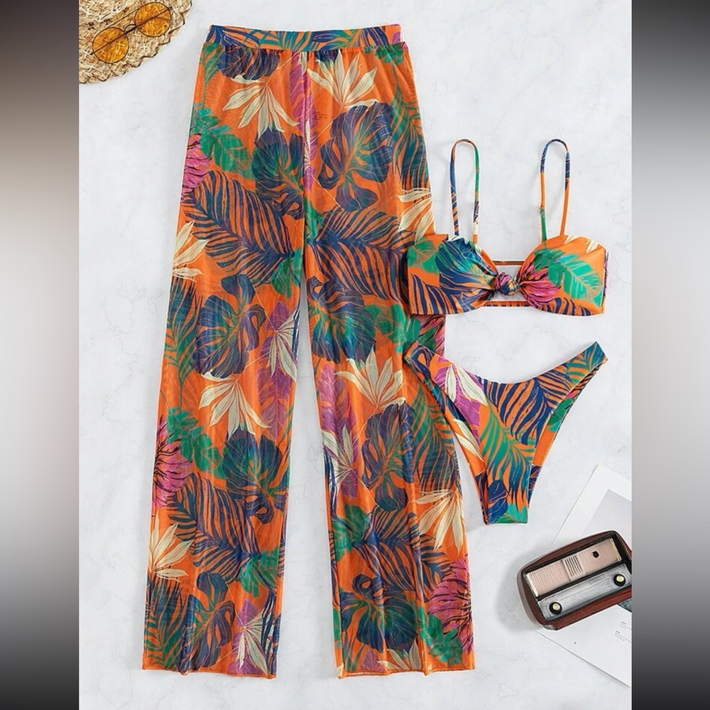 3pc. Triangle Bikini & Pant Set 👙 - Picture 3 of 3